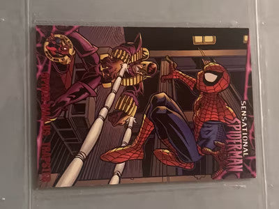 1997 Fleer Ultra Sensational Spider-Man vs Trapster #28 Red Foil Card