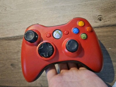 Xbox 360 Wireless Controller Red Resident Evil OEM Tested NO BATTERY PACK