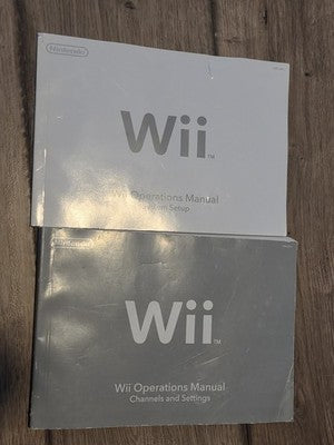 Nintendo Wii Operations Manual Set System Setup + Channels & Settings