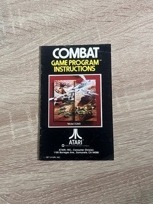 Atari 2600 Game Manual Only Combat