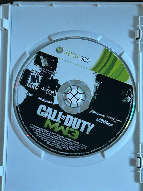Call of Duty Modern Warfare 3 (Microsoft Xbox 360, 2011) DISC ONLY