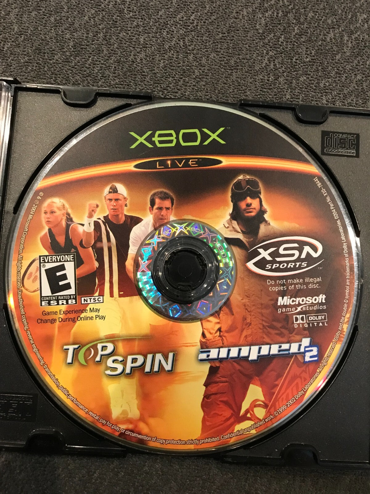 Amped 2 / Top Spin (Microsoft Xbox, 2004) DISC ONLY