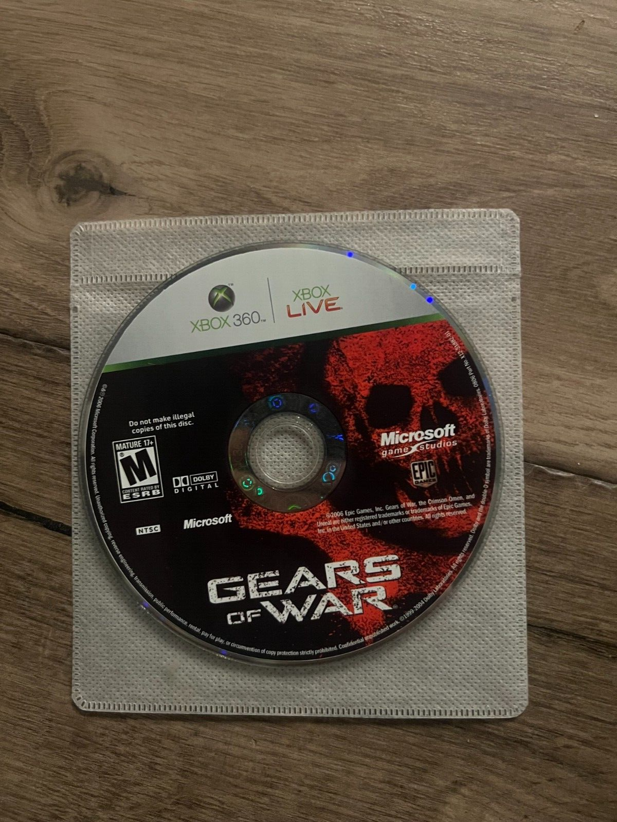 Gears of War (Microsoft Xbox 360, 2006) DISC ONLY