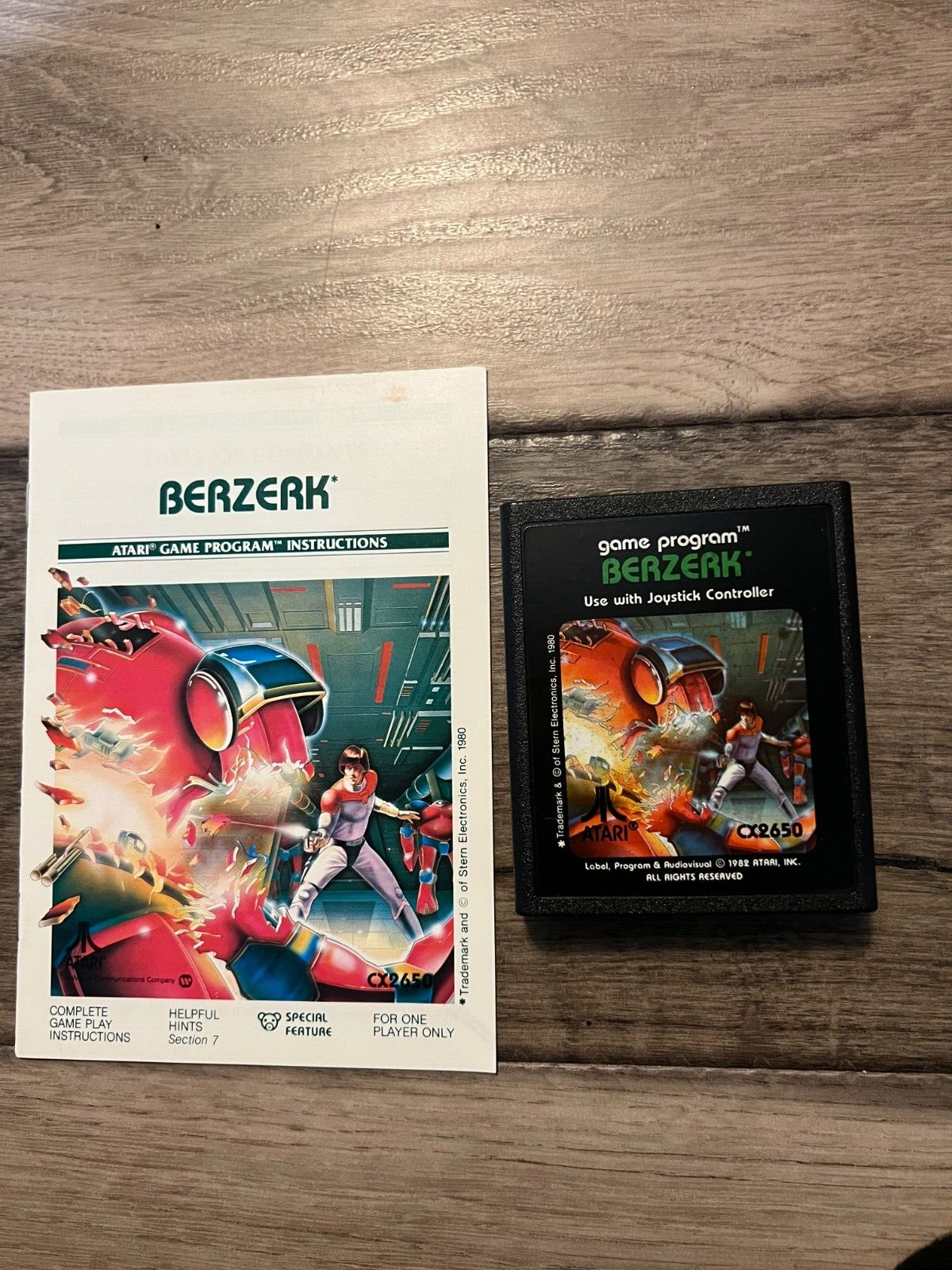 Berzerk (Atari 2600, 1982) CART ONLY WITH MANUAL