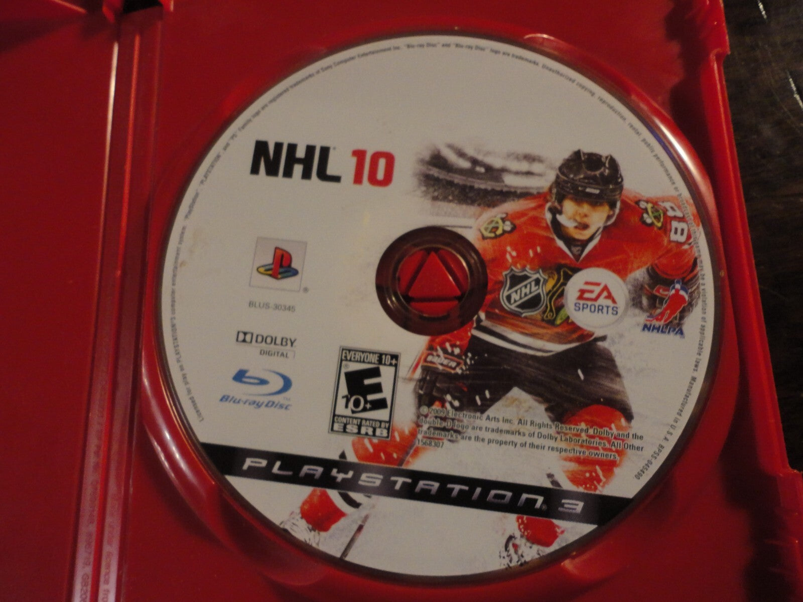 NHL 10 (Sony PlayStation 3, 2009) DISC ONLY