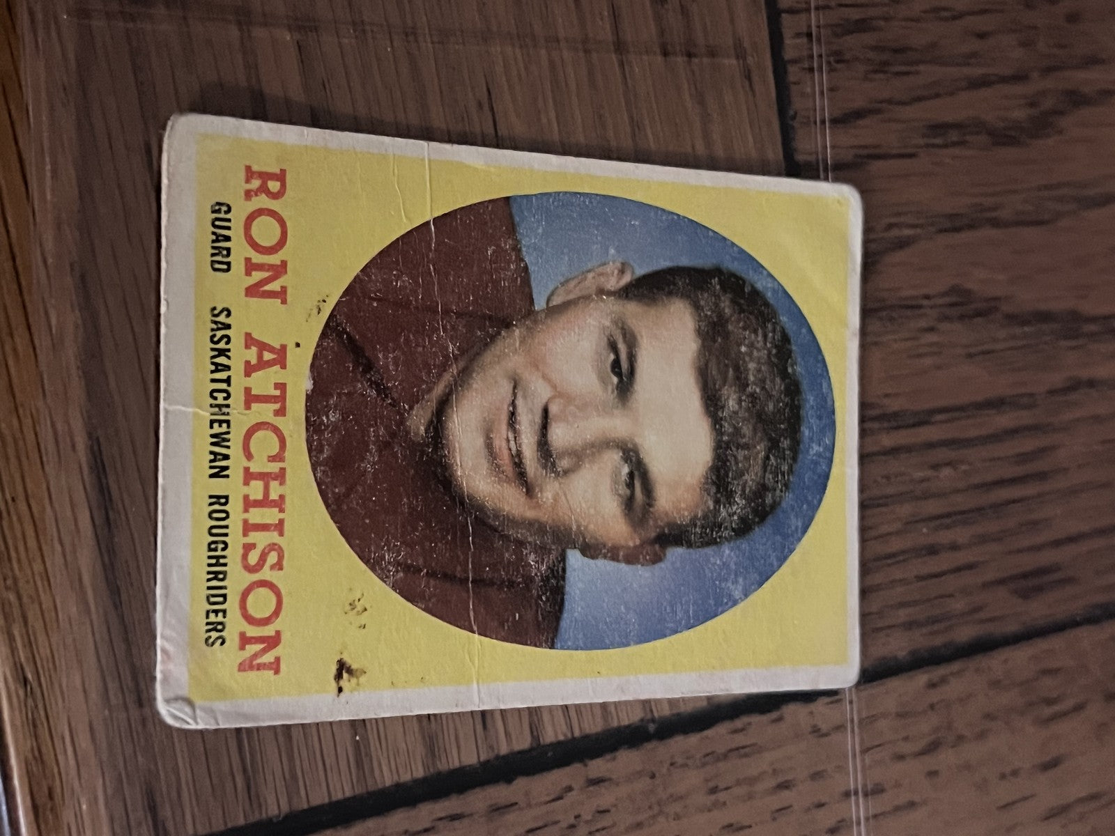 1958 Topps CFL Ron Atchison Saskatchewan Roughriders #86 Football Card