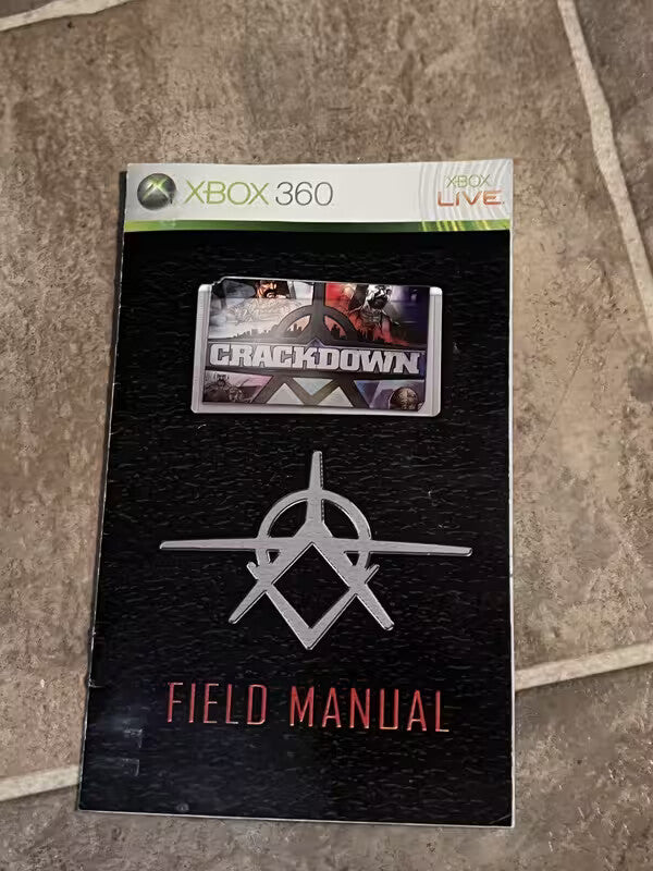 Crackdown Microsoft Xbox 360 MANUAL ONLY
