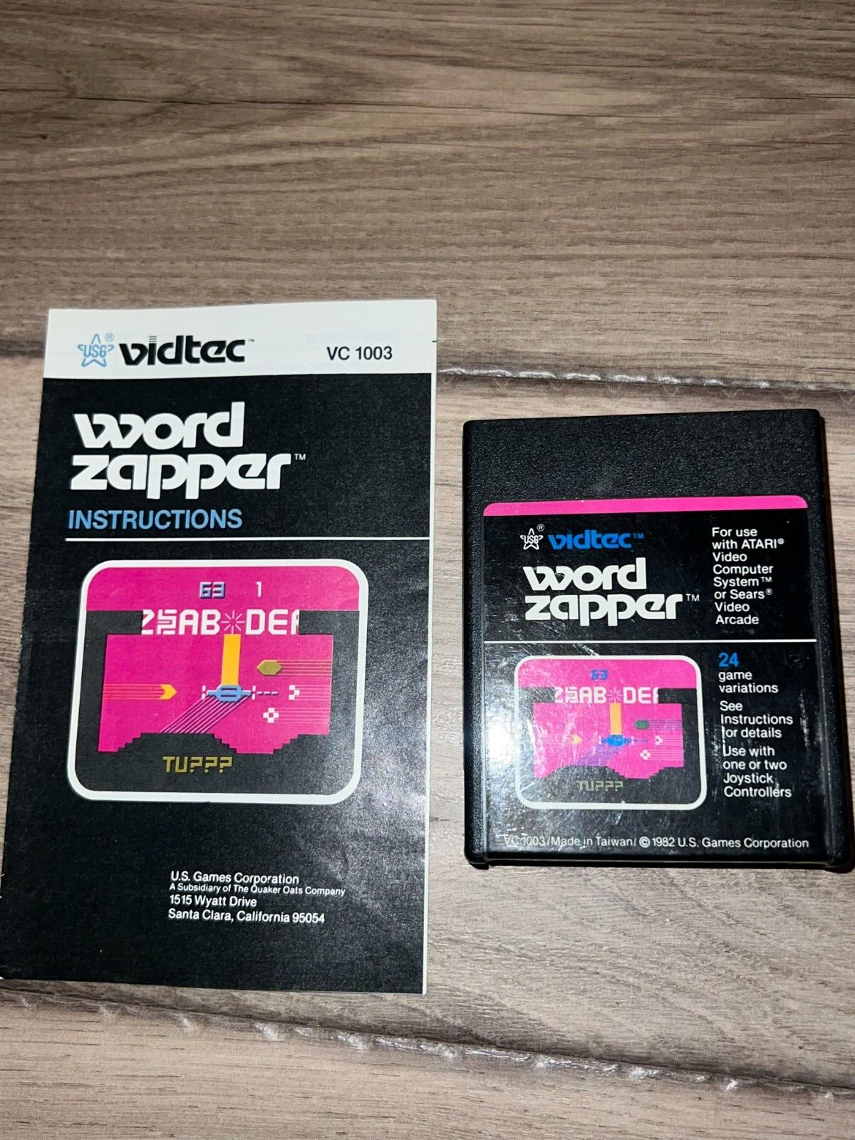 Word Zapper (Atari 2600, 1982) CART ONLY WITH MANUAL
