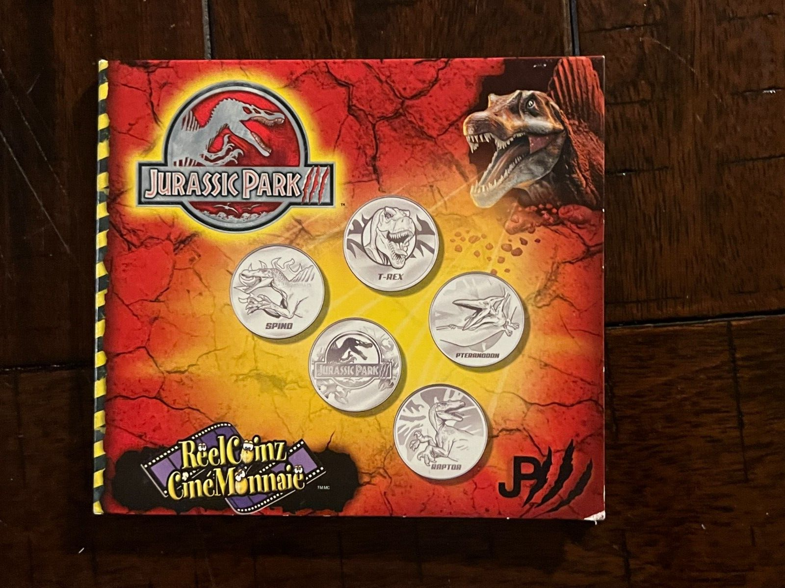 2001 RCM Reel Coinz: Jurassic Park 3 III Medallion Set