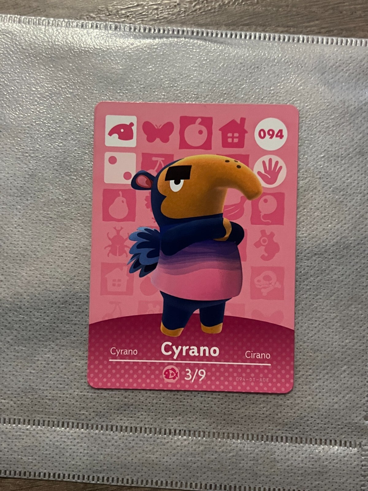 Cyrano #094 Animal Crossing Amiibo Card Authentic Series 1