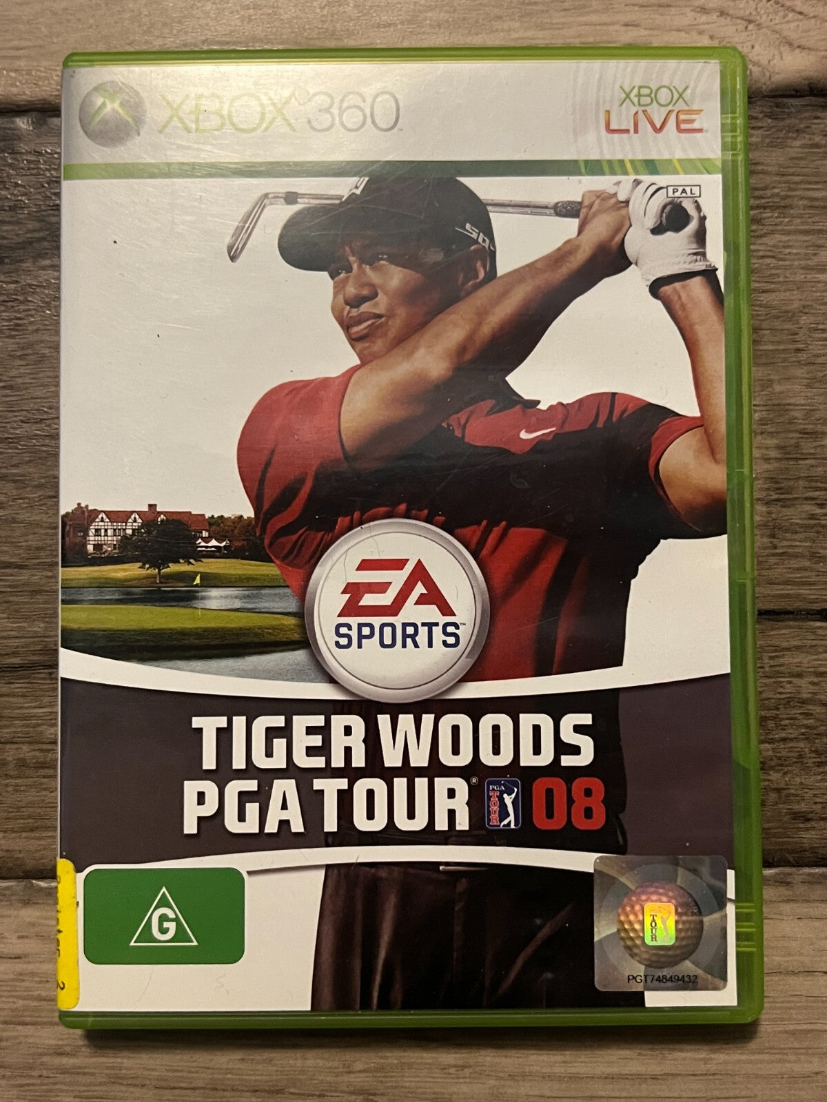 Tiger Woods PGA Tour 08 (Microsoft Xbox 360, 2007) CIB PAL