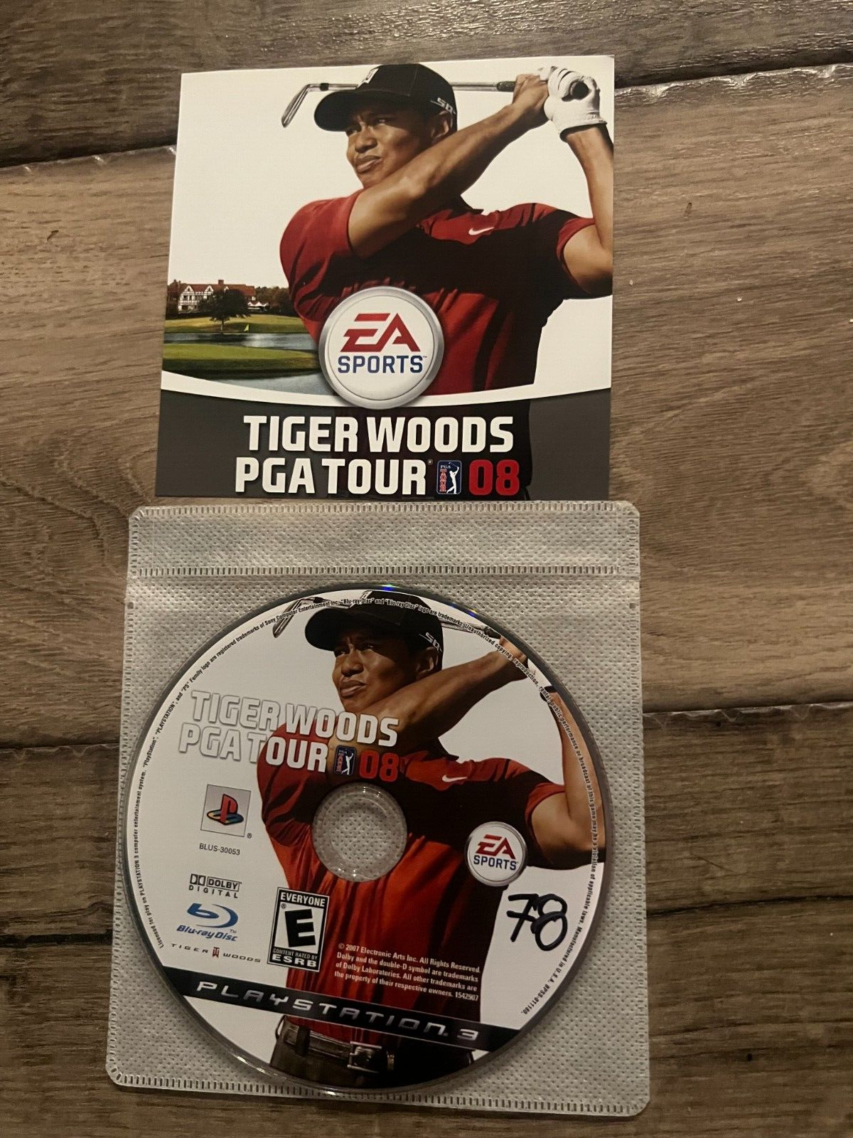 Tiger Woods PGA Tour 08 (Sony PlayStation 3, 2007) DISC ONLY