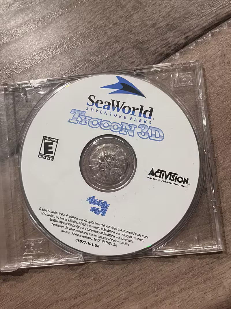 Seaworld Adventure Parks Tycoon 3D (Microsoft Windows, 2004) PC CD-ROM