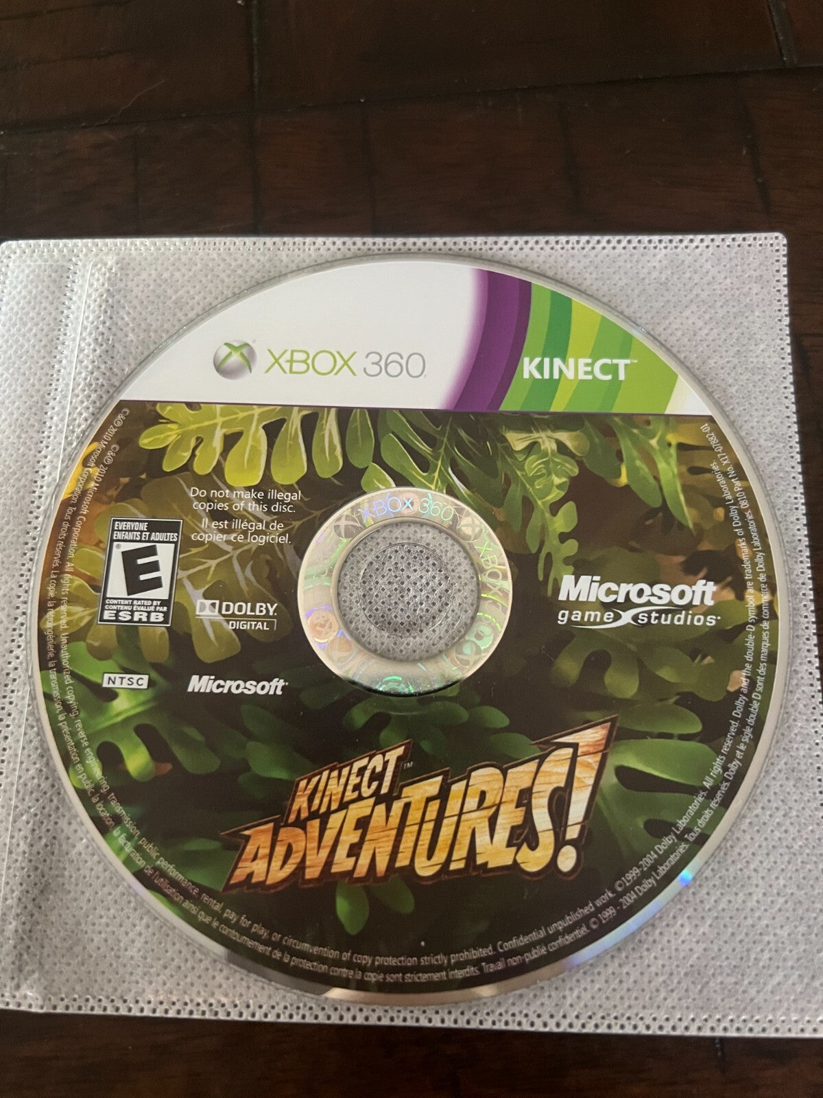 Kinect Adventures (Microsoft Xbox 360, 2010) DISC ONLY