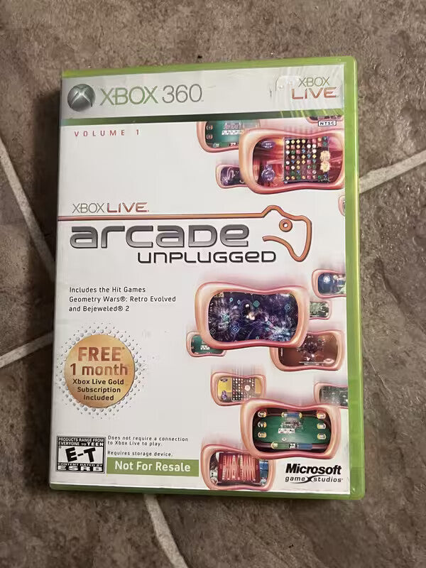 Xbox Live Arcade Unplugged (Microsoft Xbox 360, 2006) NO MANUAL
