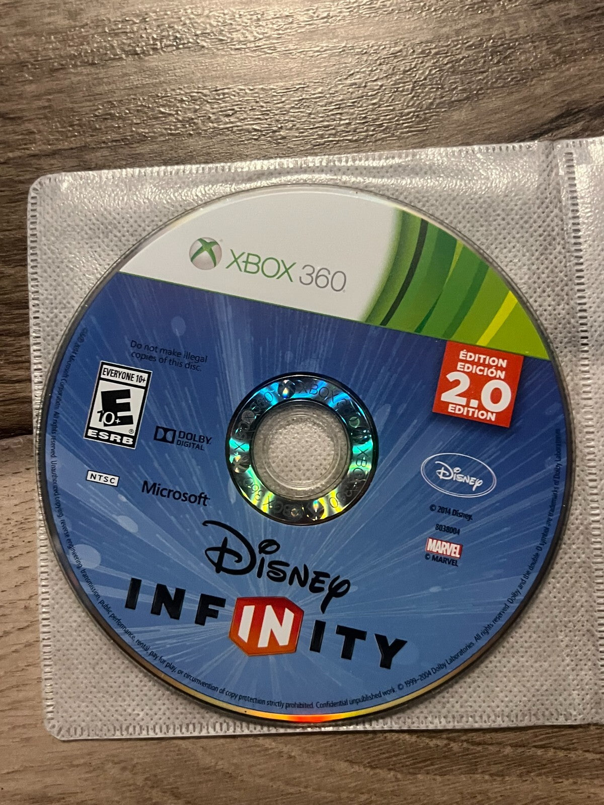 Disney Infinity: 2.0 Edition (Microsoft Xbox 360, 2014) DISC ONLY
