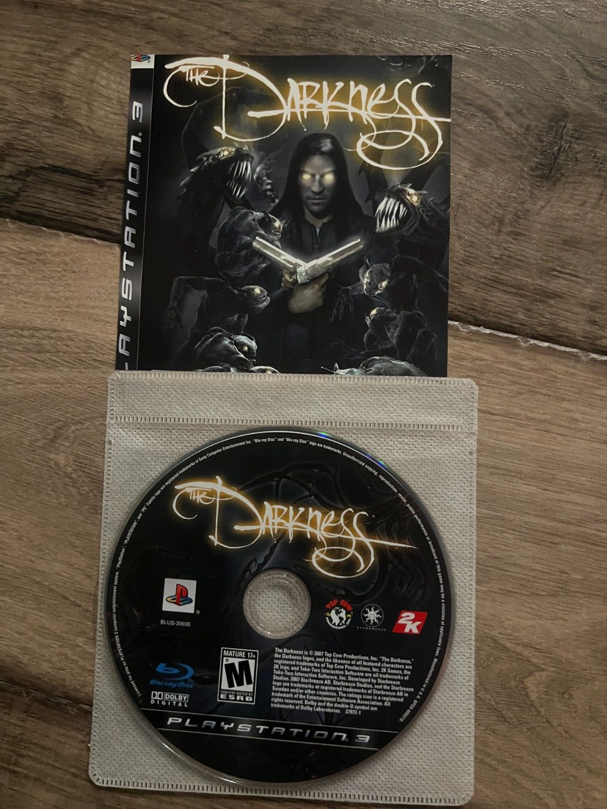 The Darkness (Sony PlayStation 3, 2007) DISC ONLY