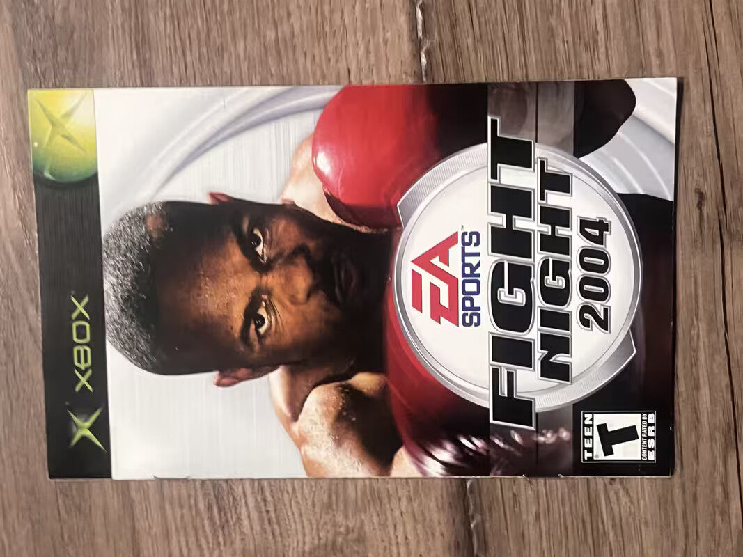 Fight Night 2004 (Microsoft Xbox, 2004) MANUAL ONLY