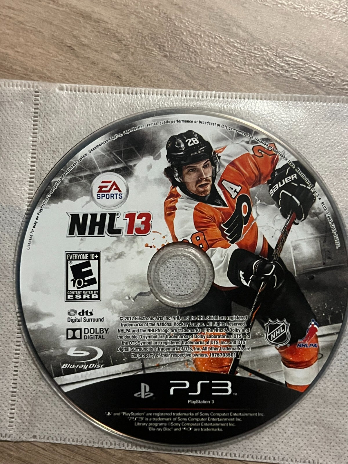 NHL 13 (Sony PlayStation 3, 2012) DISC ONLY