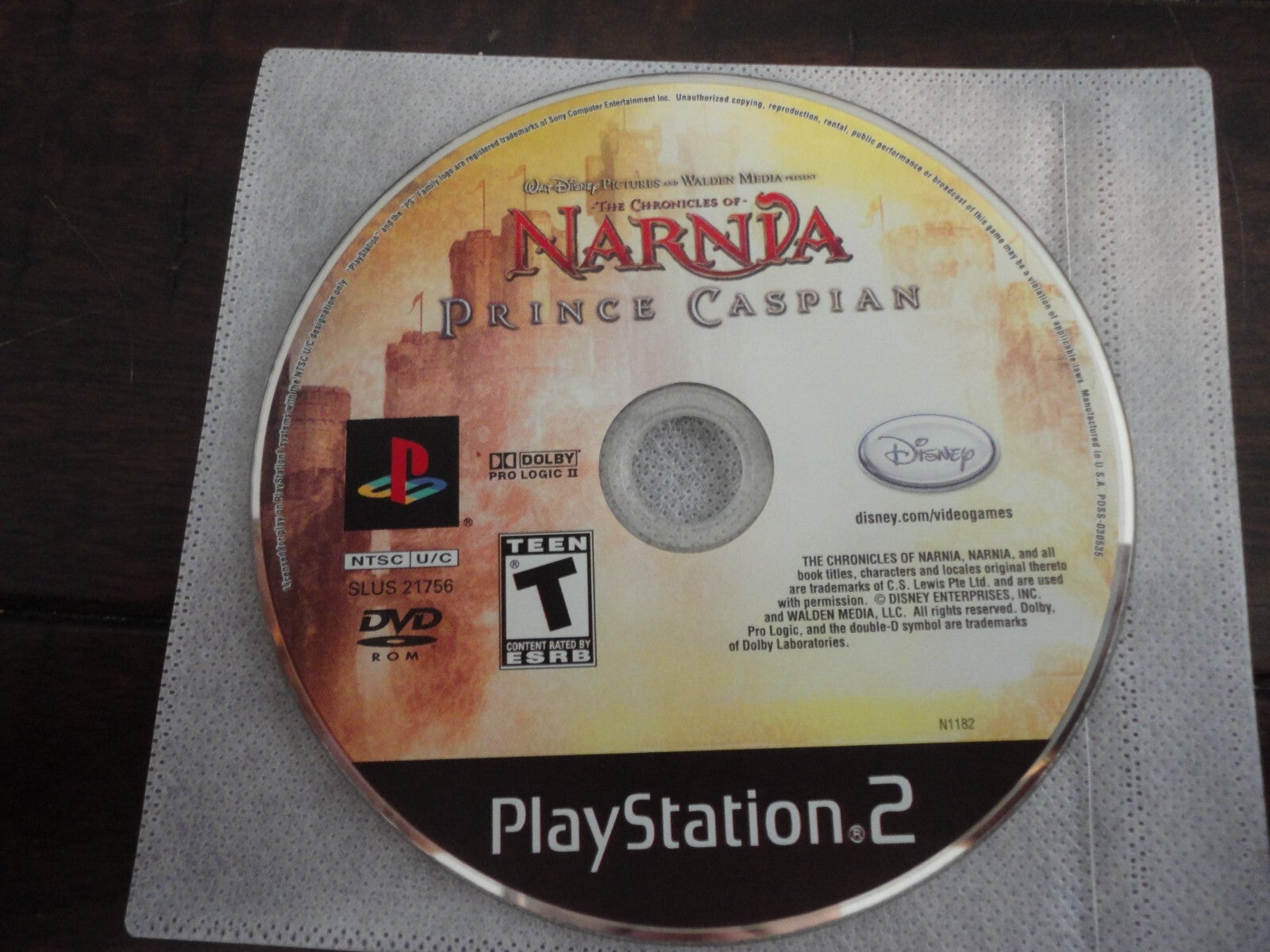 Chronicles of Narnia: Prince Caspian (Sony PlayStation 2, 2008) DISC ONLY