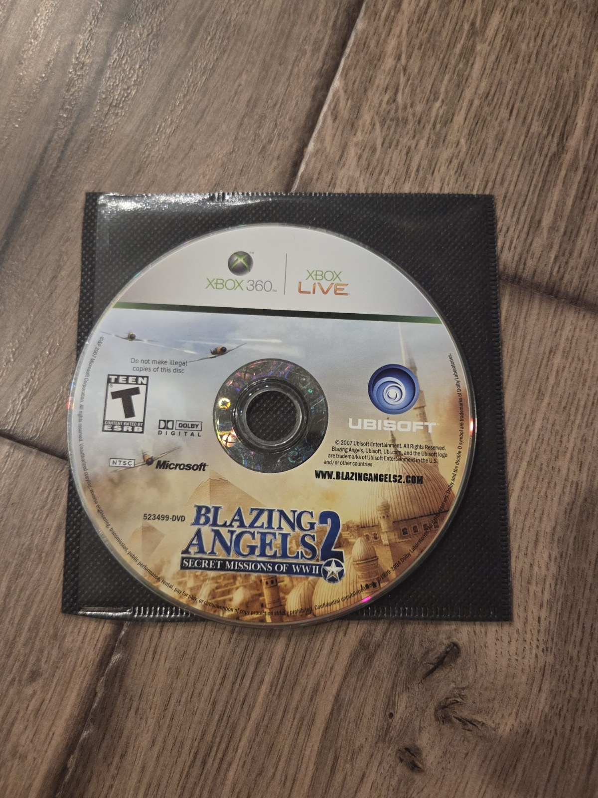 Blazing Angels 2: Secret Missions of WWII (Microsoft Xbox 360, 2007) DISC ONLY