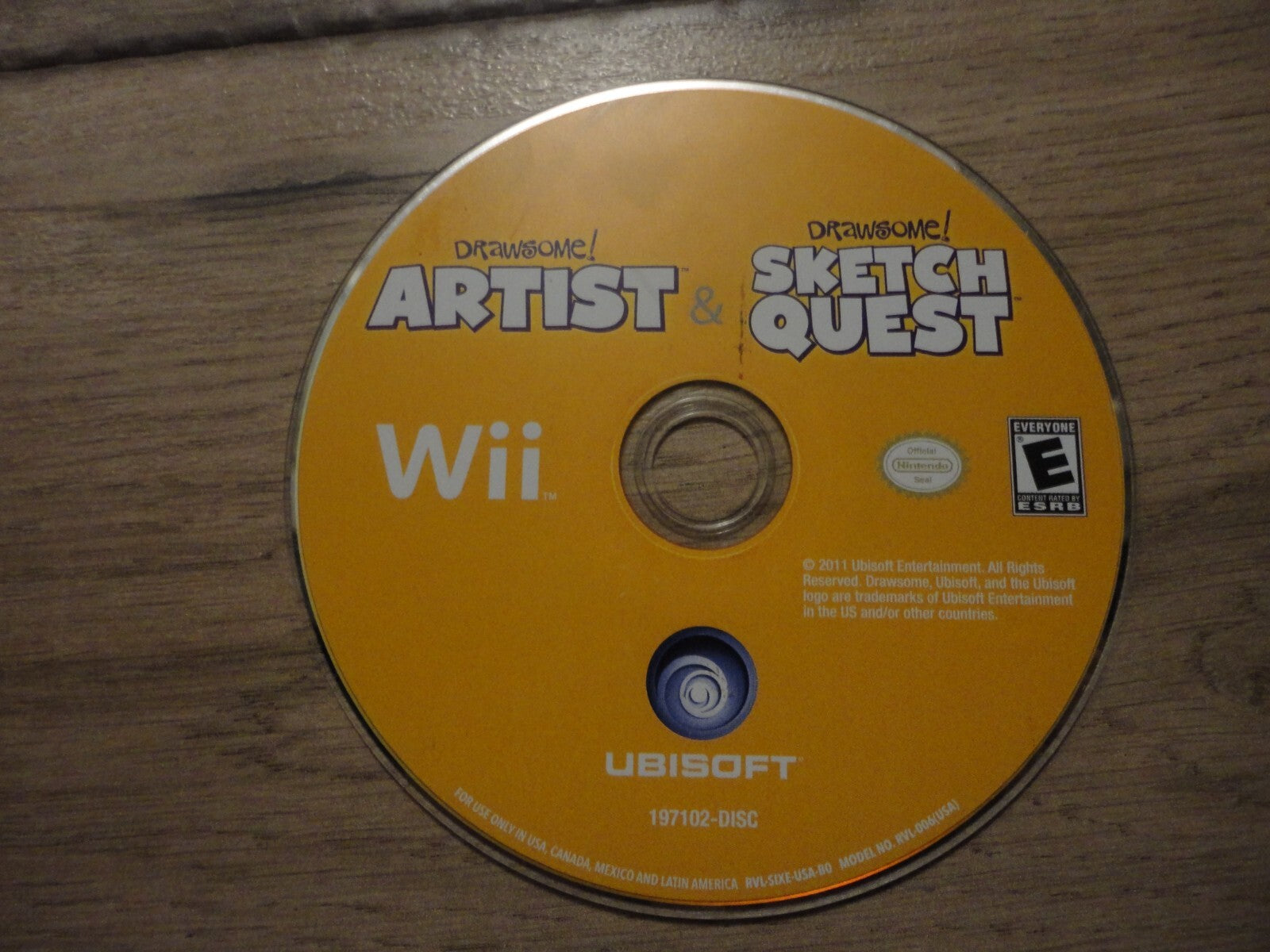 Drawsome Sketch Quest/Artist (Nintendo Wii, 2011) DISC ONLY