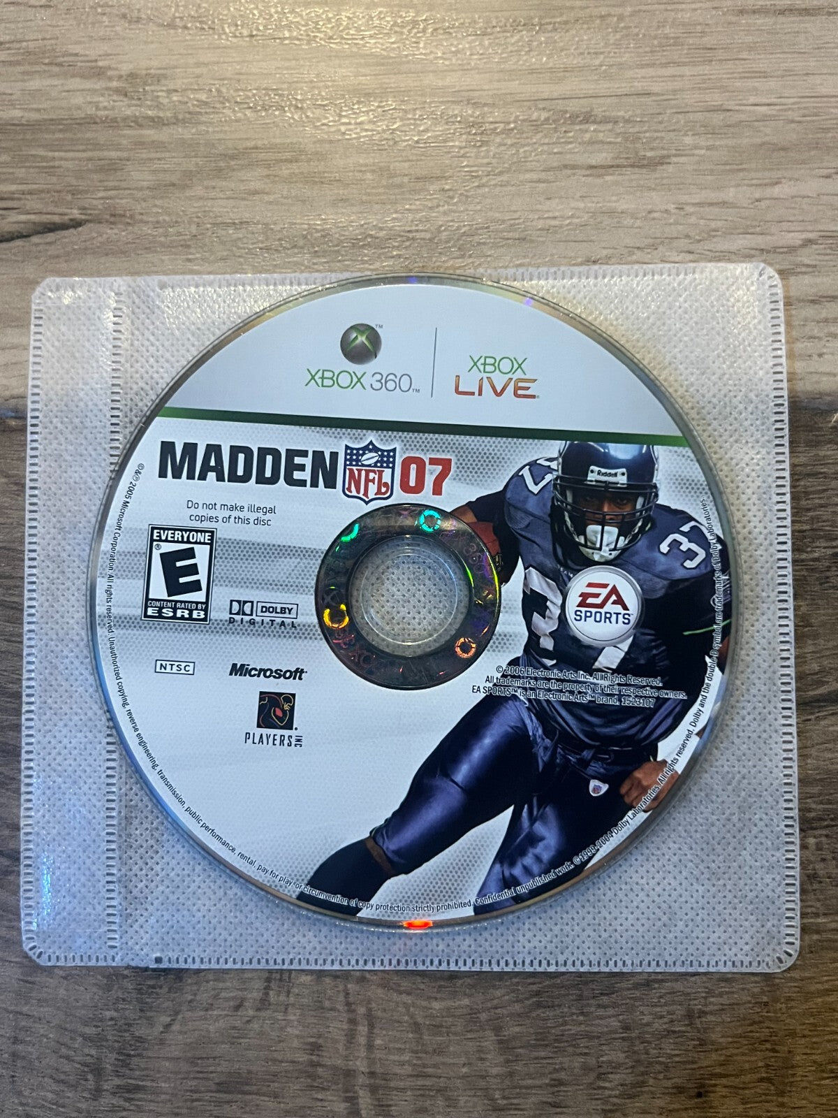 Madden NFL 07 (Microsoft Xbox 360, 2006) DISC ONLY