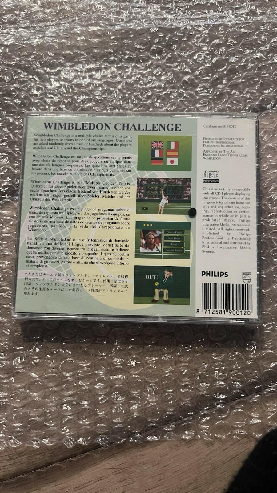 RARE Wimbledon Challenge (Phillips CD-i, 1993) BRAND NEW SEALED