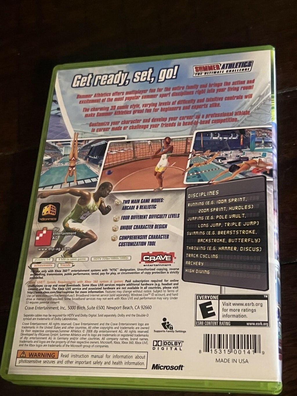 Summer Athletics The Ultimate Challenge (Microsoft Xbox 360, 2008) CIB COMPLETE