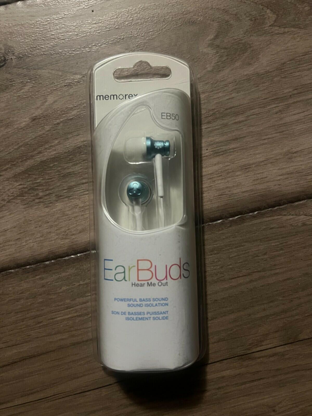 Memorex EB50 Blue Tip In Earbuds BRAND NEW
