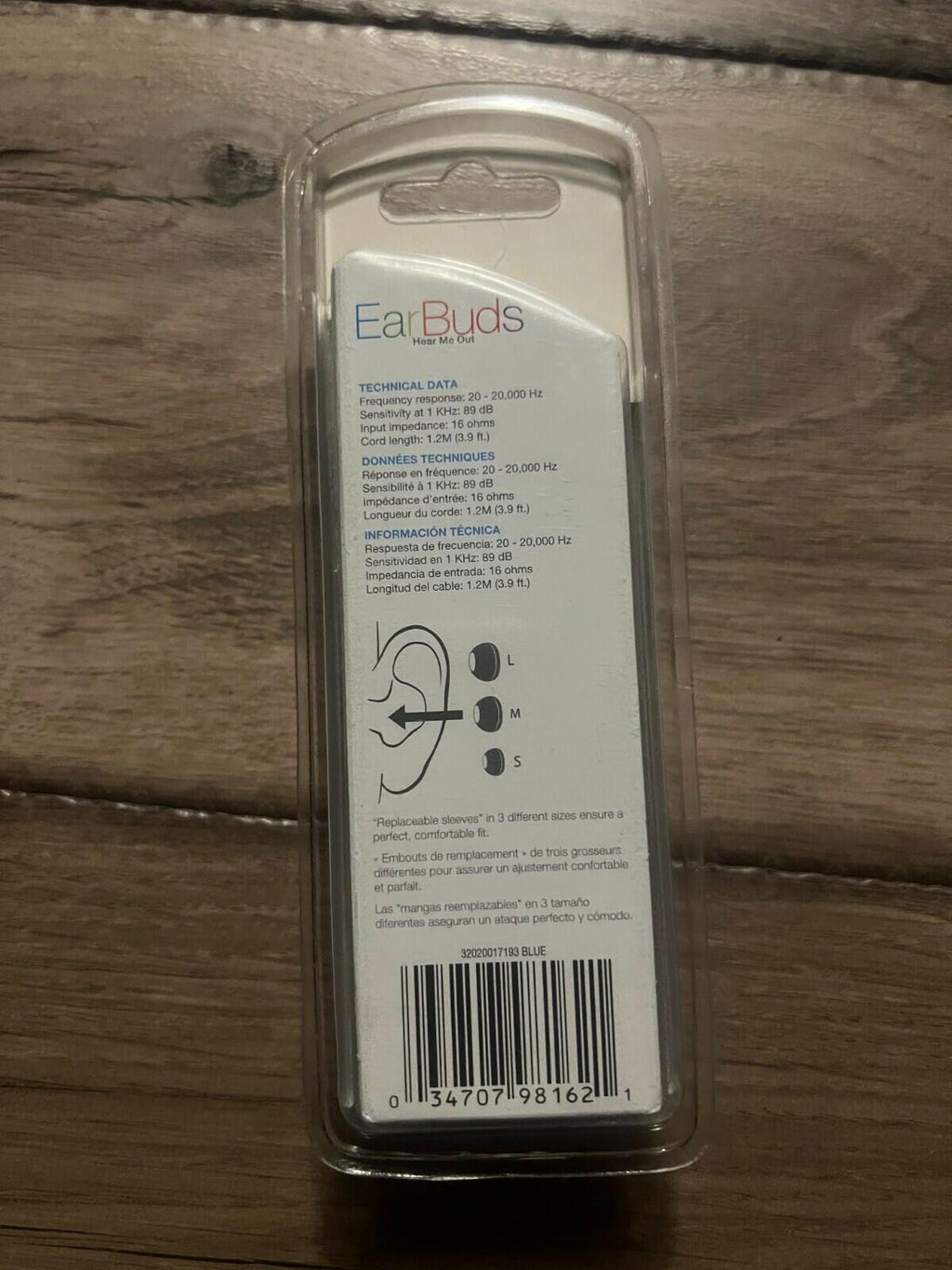 Memorex EB50 Blue Tip In Earbuds BRAND NEW