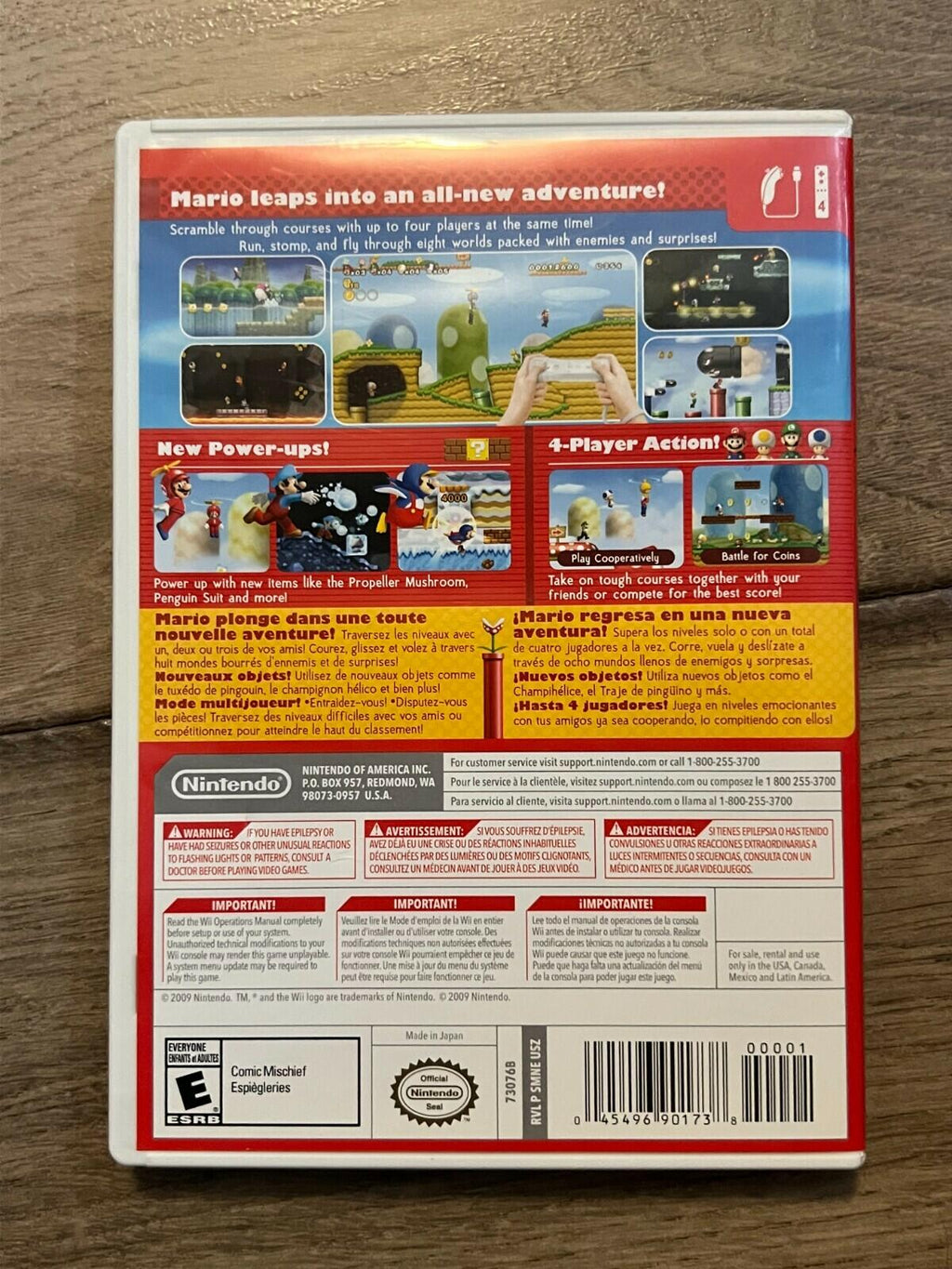 New Super Mario Bros. Wii: White Case Different Artwork (Nintendo Wii, 2009) CIB