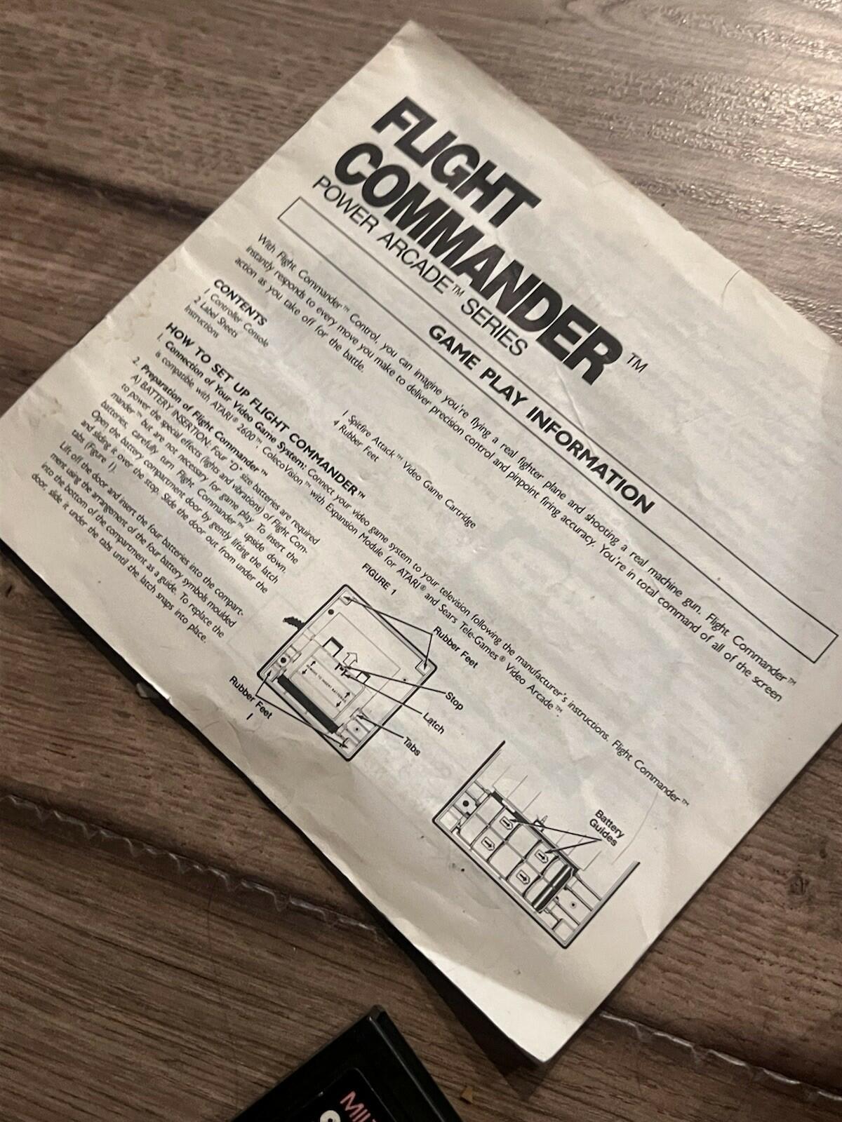 Atari 2600 Power Arcade Flight Commander Controller With Spitfire Attack