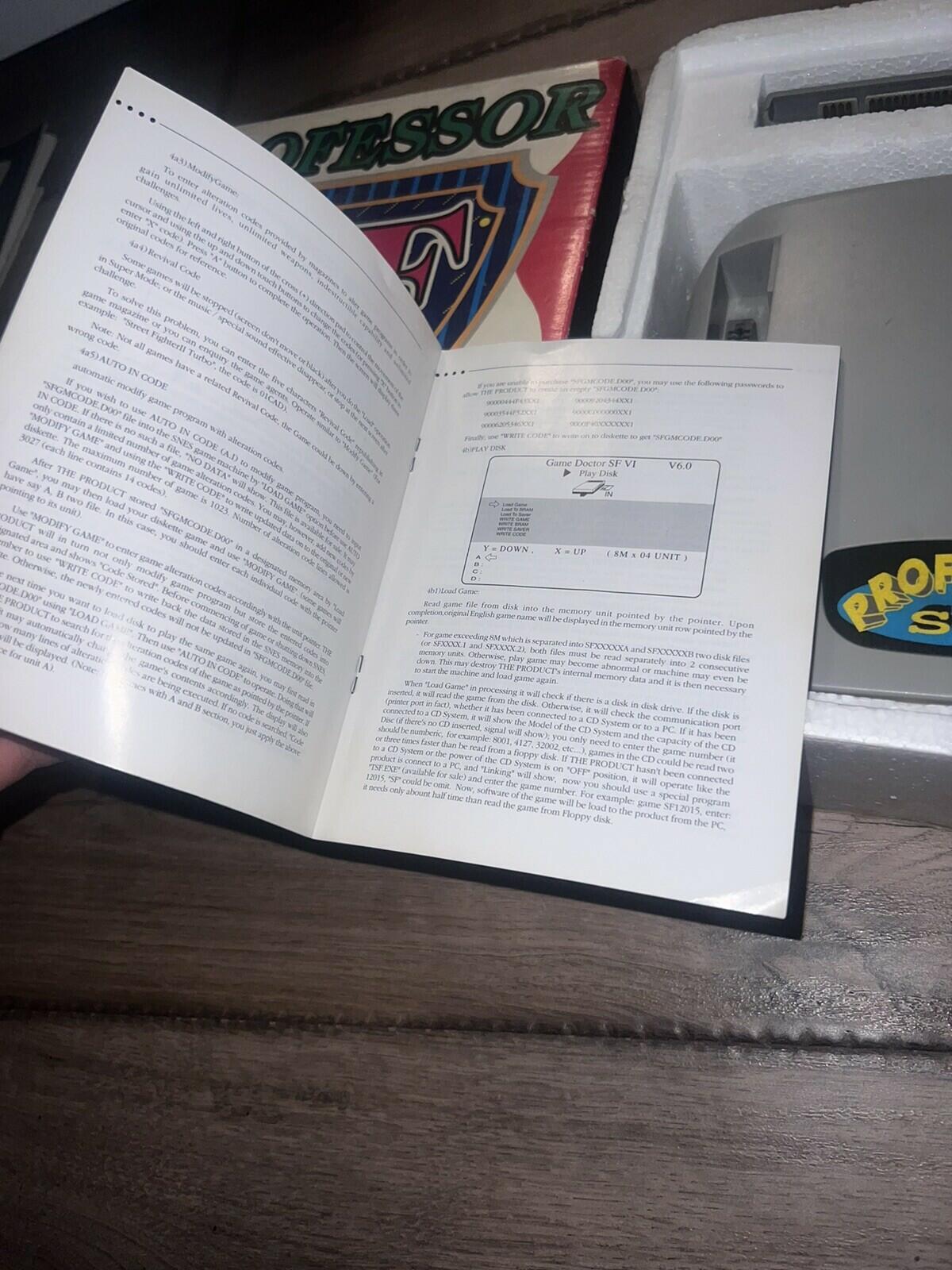 Professor SF DSF6 Super Nintendo SNES Floppy Disk Backup by Bung Enterprises CIB