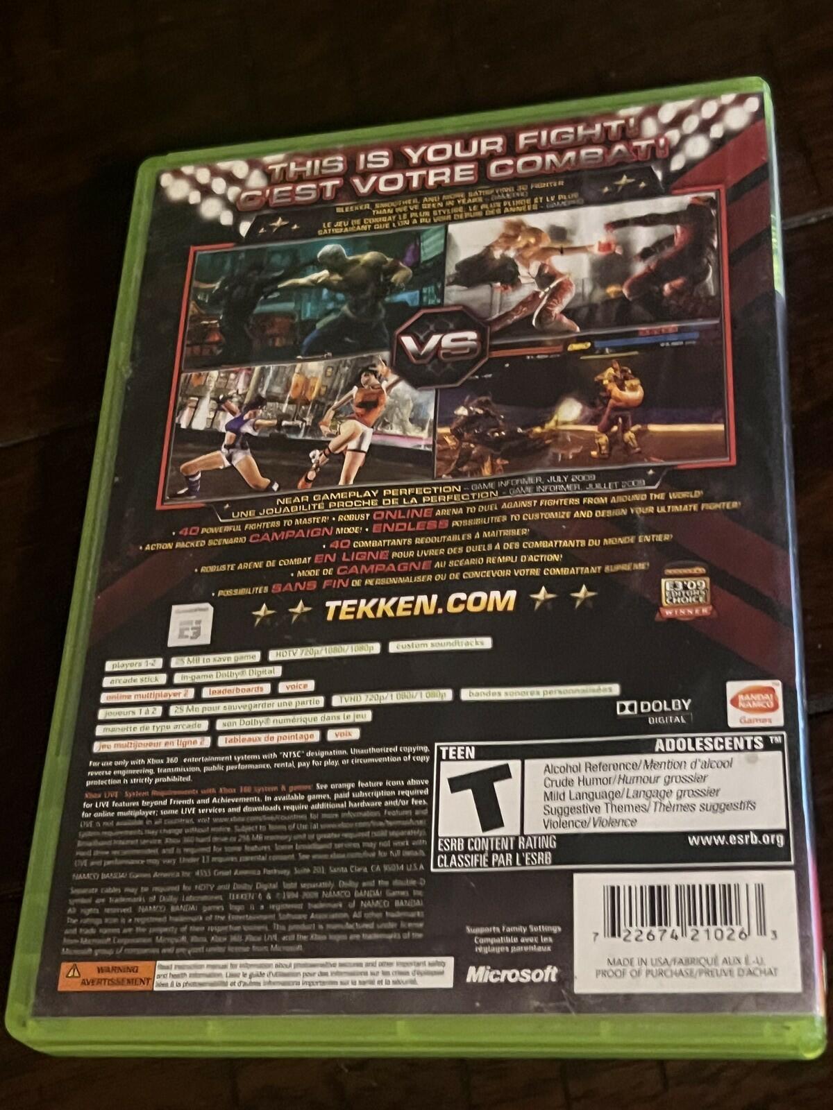 Tekken 6 (Microsoft Xbox 360, 2009) CIB COMPLETE