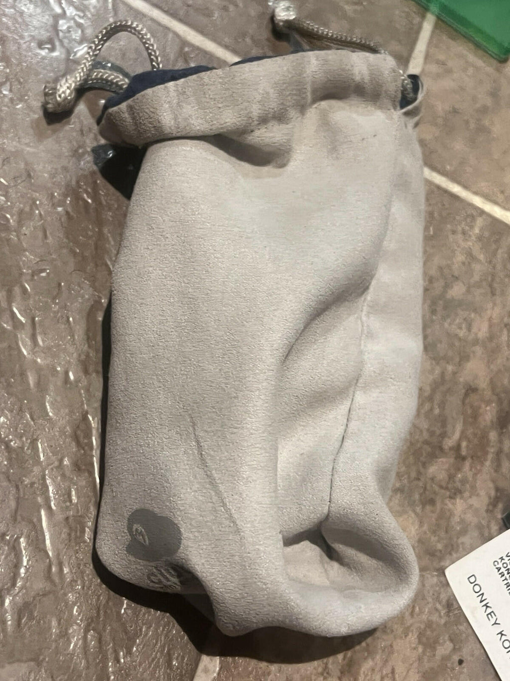 Club Nintendo Official Drawstring Pouch Mario Kinahaku Blue Grey Reversible