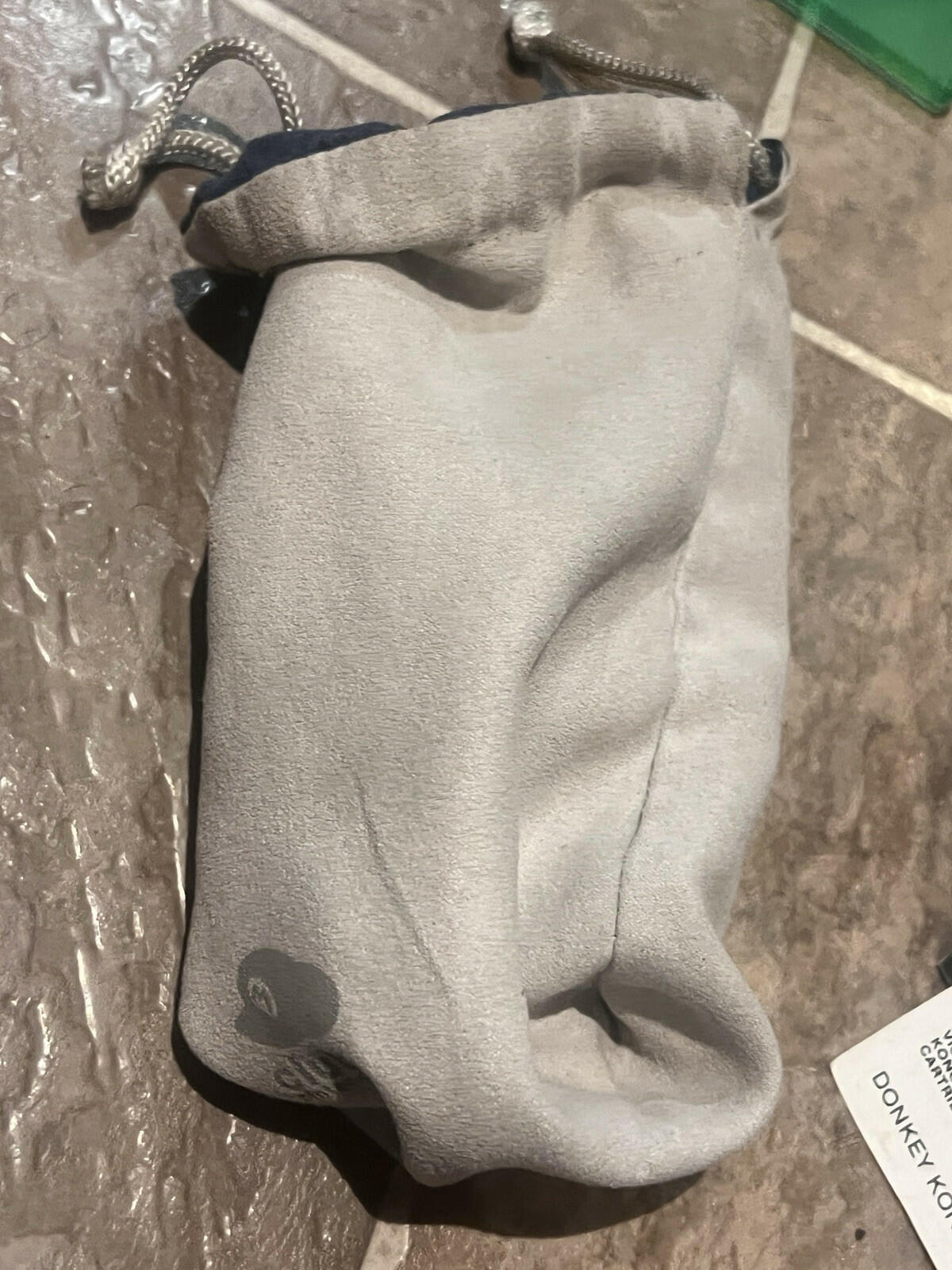 Club Nintendo Official Drawstring Pouch Mario Kinahaku Blue Grey Reversible