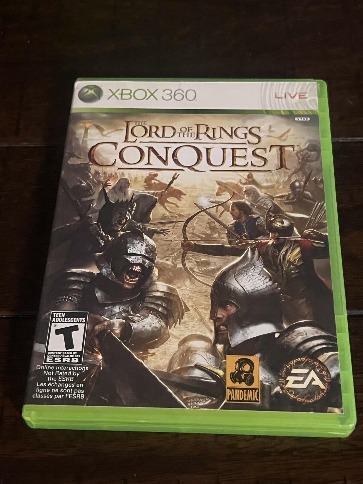 Lord of the Rings Conquest (Microsoft Xbox 360, 2009) NO MANUAL