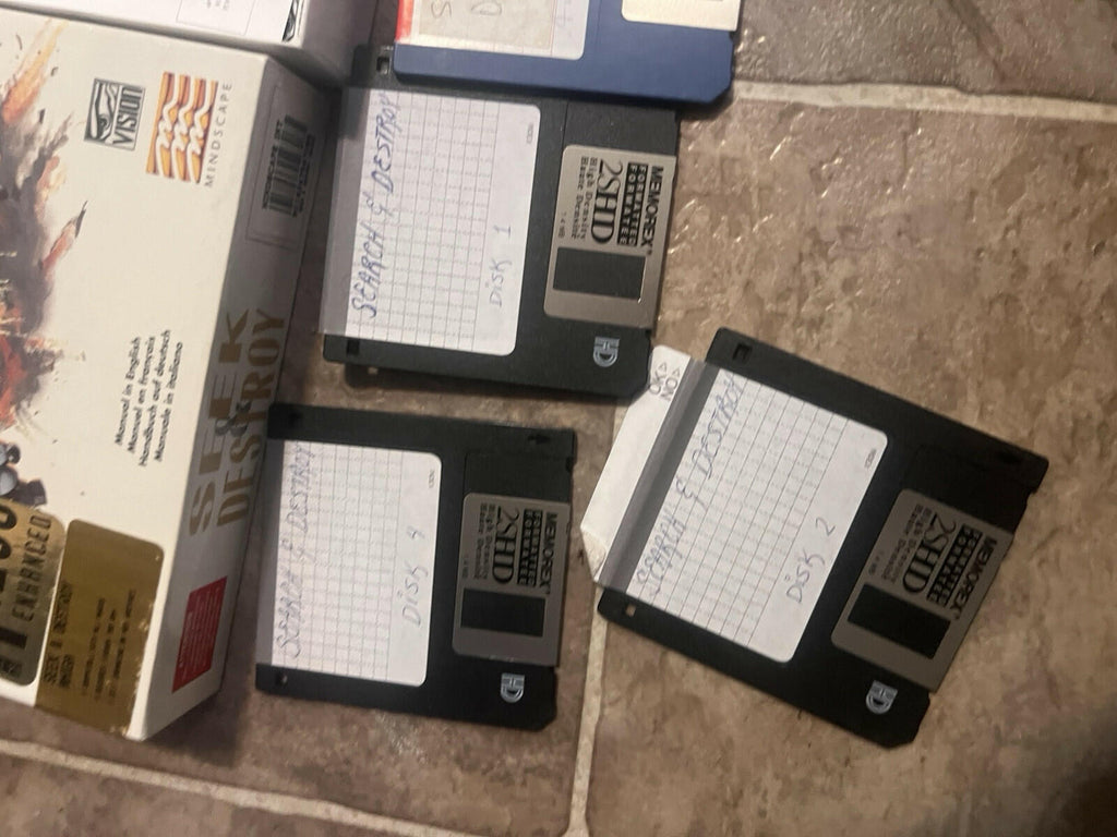 Commodore Amiga Seek & Destroy CIB COMPLETE IN BOX COPIED DISKS