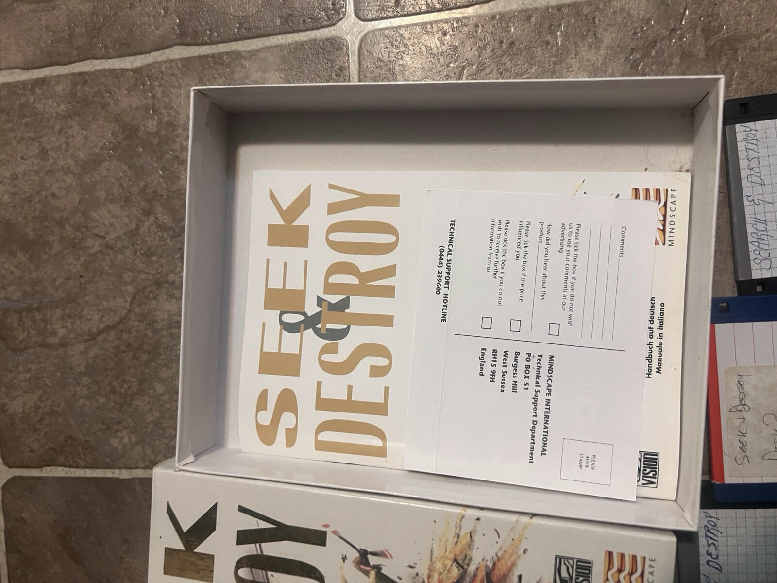 Commodore Amiga Seek & Destroy CIB COMPLETE IN BOX COPIED DISKS