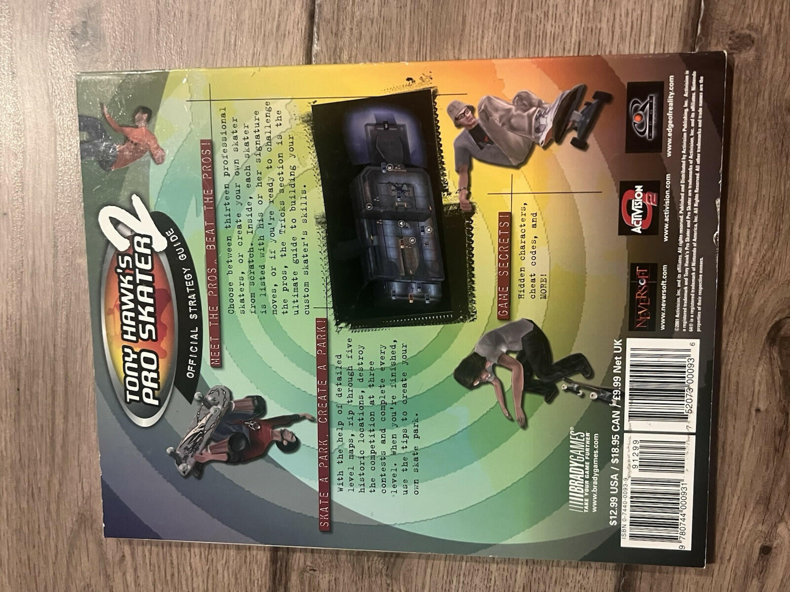 Tony Hawk's Pro Skater 2: Brady Games Official Strategy Guide PS1 PC
