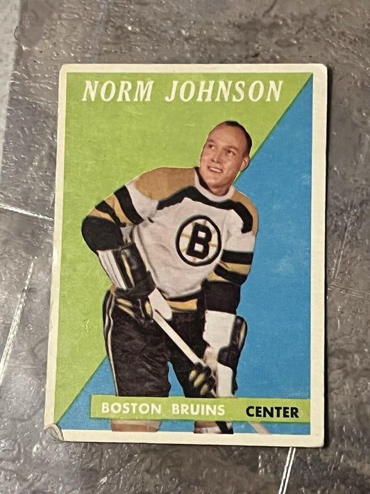 1958 Topps Norm Johnson Boston Bruins #17 Hockey Card