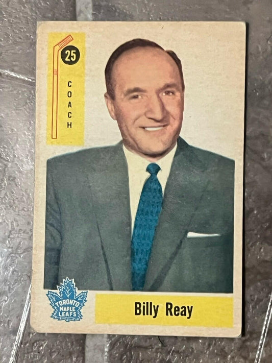 1958-59 Parkhurst Coach Billy Reay Toronto Maple Leafs #25 Hockey Card