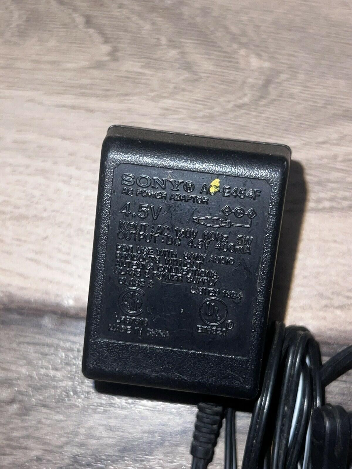 Sony AC Power Supply Adapter AC-E454F 4.5V 400mA