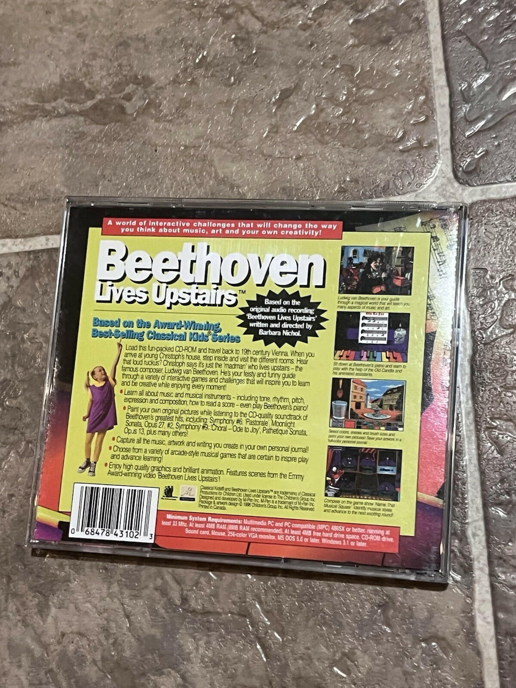 Beethoven Lives Upstairs Classical Kids Interactive CD (PC CD-ROM) CIB