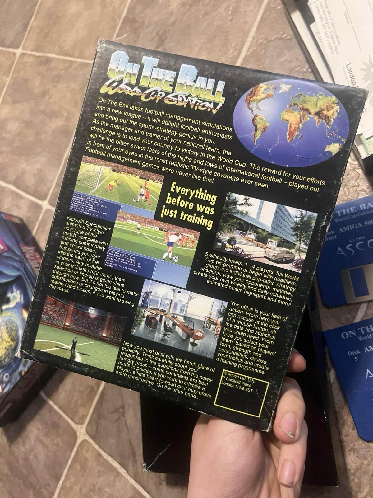 On The Ball World Cup Edition Ascon (Commodore Amiga) CIB COMPLETE IN BOX