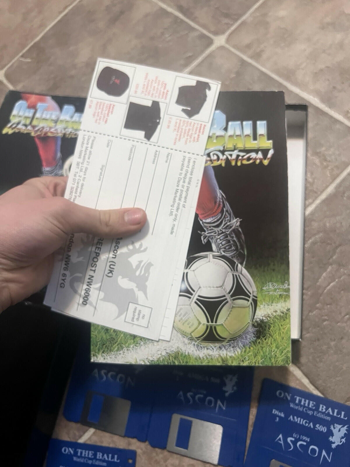 On The Ball World Cup Edition Ascon (Commodore Amiga) CIB COMPLETE IN BOX