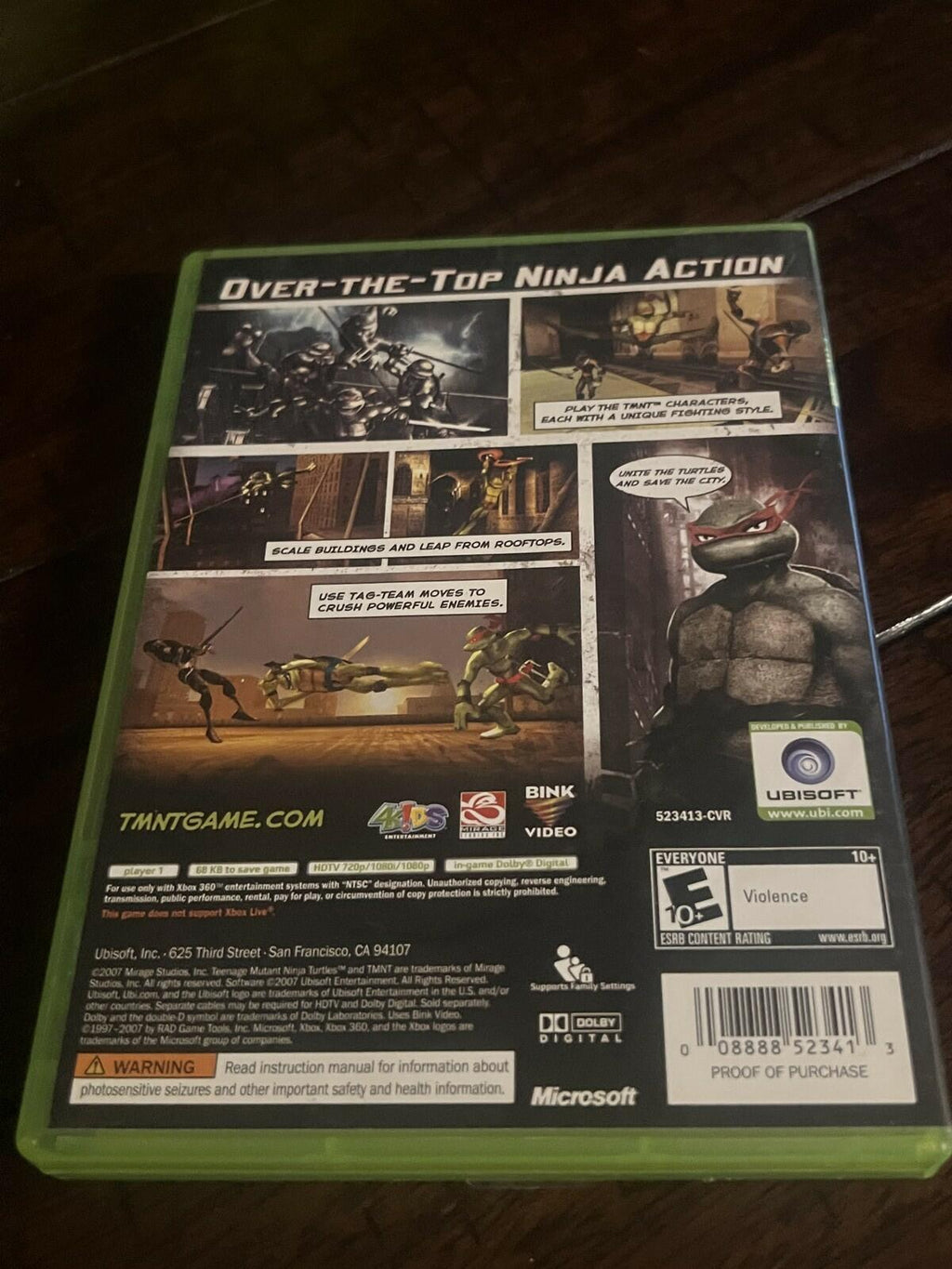 TMNT (Microsoft Xbox 360, 2007) CIB COMPLETE