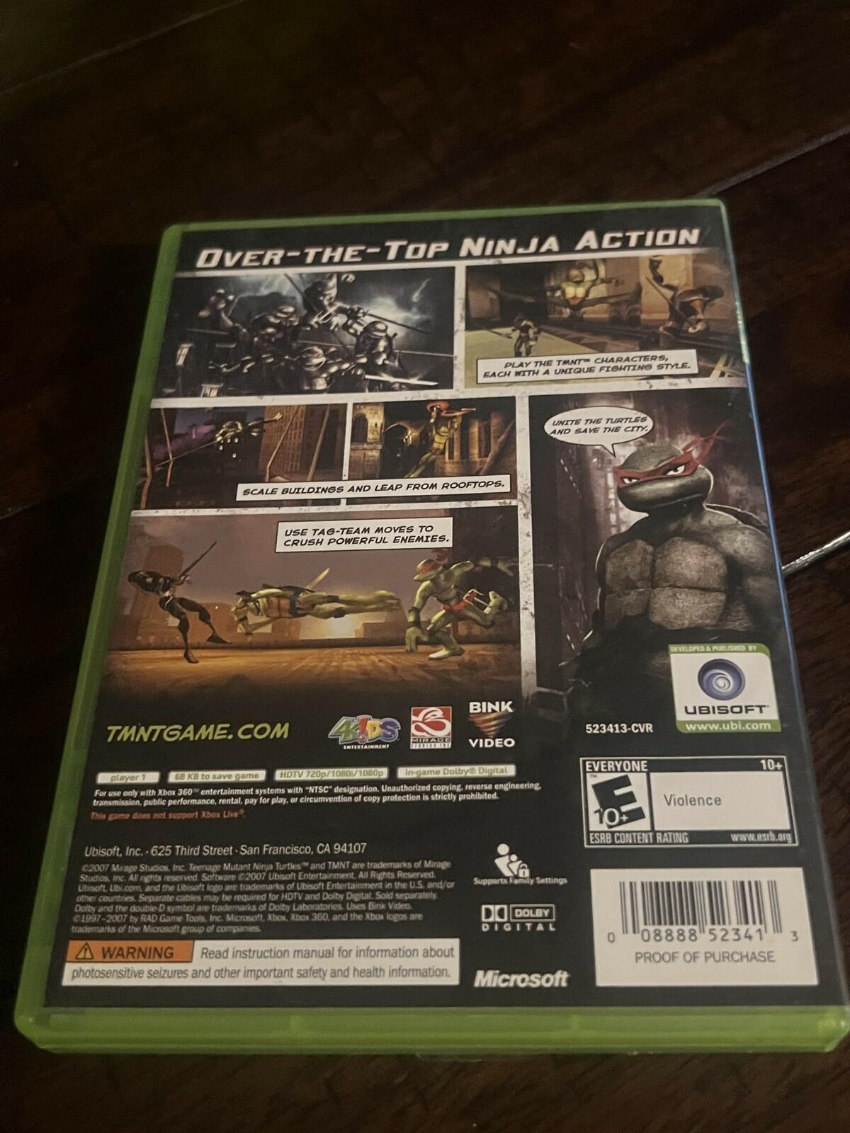 TMNT (Microsoft Xbox 360, 2007) CIB COMPLETE