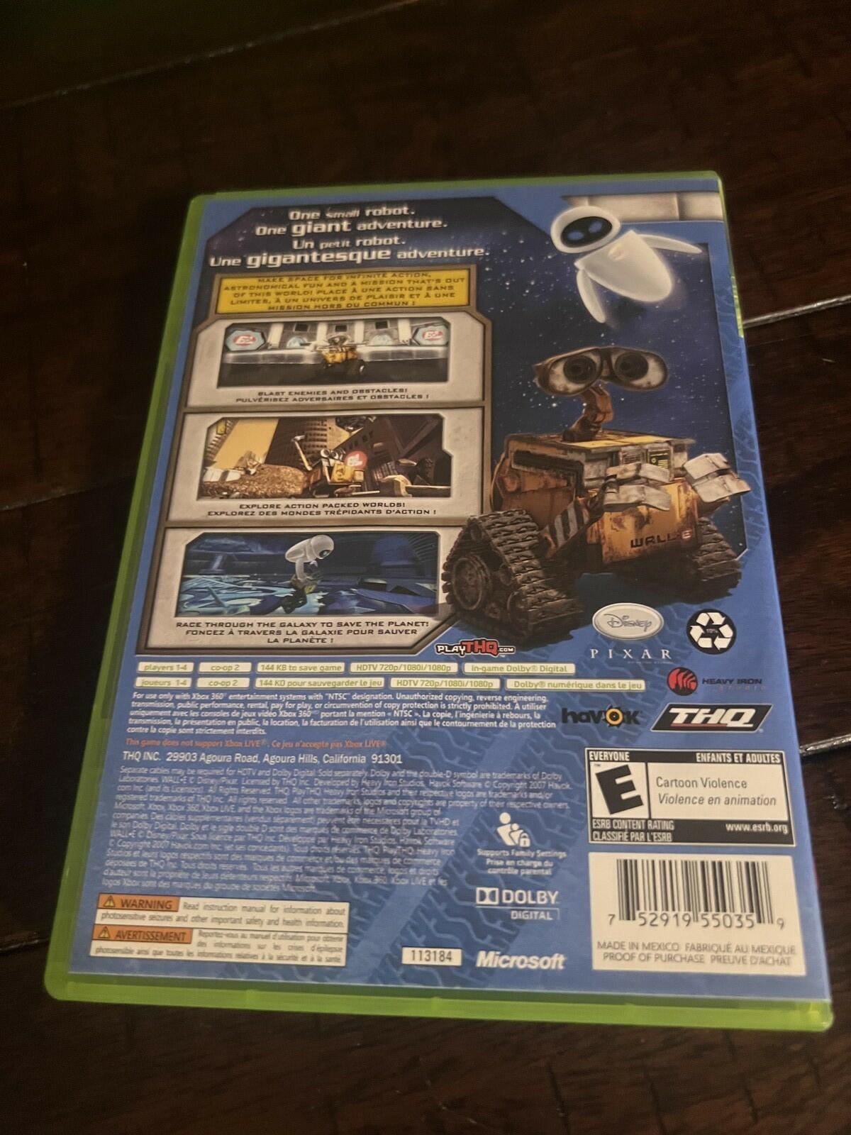 Wall-E (Microsoft Xbox 360, 2008) CIB COMPLETE